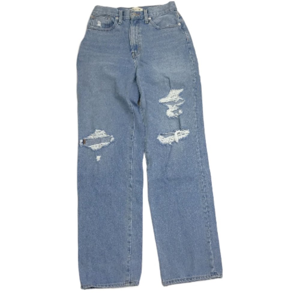 Madewell Baggy Straight Distressed Hi Rise Jean 26